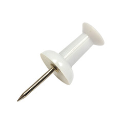 White push pin isolated on white background