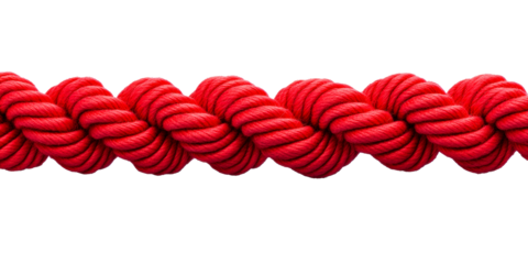 Thick Twisted Red Rope Section