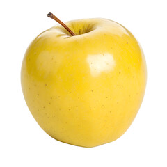 Yellow apple isolated on white background