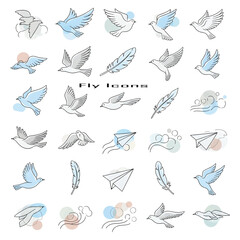 Obraz premium Fly Concept Illustration, Freedom and Motion Symbol