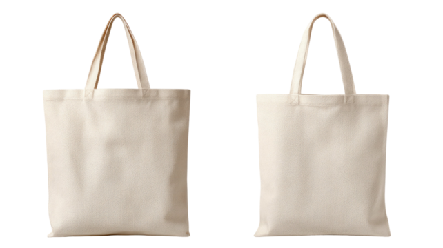  Cotton reusable shopping bag with sturdy handles for groceries and eco-friendly use isolated on white background