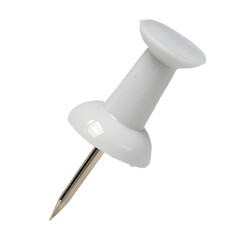 White push pin isolated on white background