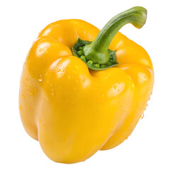 Yellow Bell Pepper isolated on white background