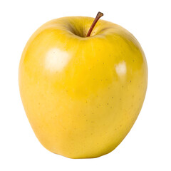 Yellow apple isolated on white background