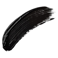 Black paint stroke on white background