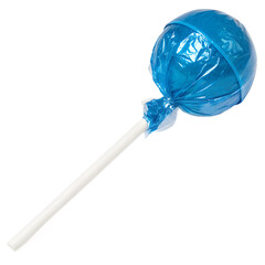 Blue Lollipop isolated on white background