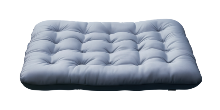 Tufted Blue Fabric Cushion for Seating or Comfort