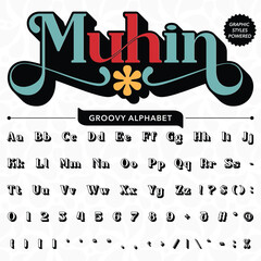 Serif Groovy Retro Vintage Bold Font