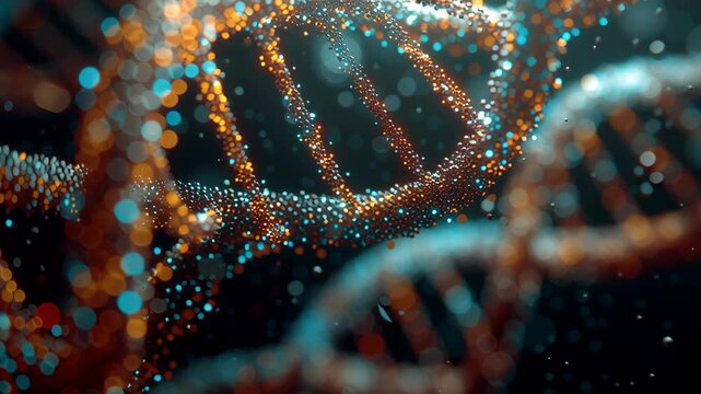 Macro shot high fidelity gene code resolution amplifying toward 8K clarity abstraction, future medicine visualization, gene-based therapy