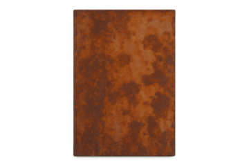 Rusty metal sheet creating grunge texture background or overlay with weathered corrugated iron surface on transparent background