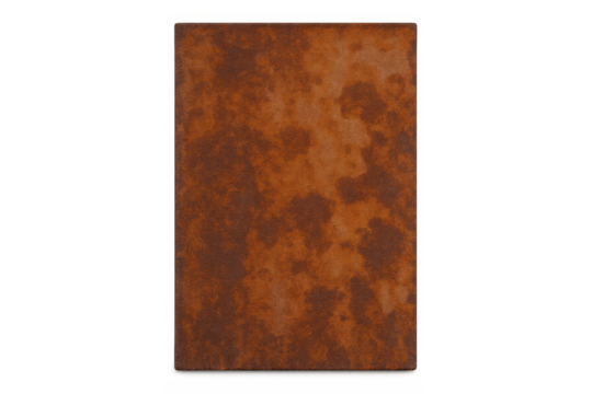 Rusty metal sheet creating grunge texture background or overlay with weathered corrugated iron surface on transparent background