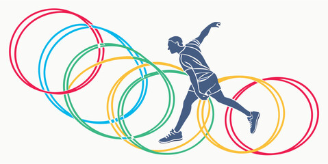 Fototapeta premium vector illustration of an abstract figure