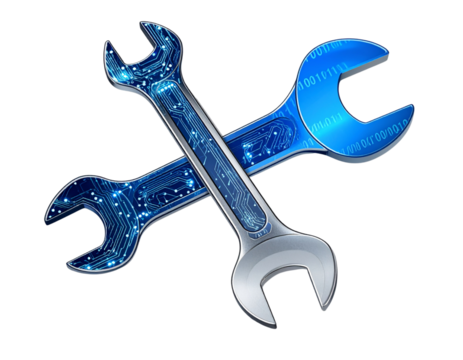  Smart Maintenance Spanner Pair – isolated on transparent background