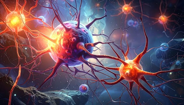 Stunning Visualization of Neurons and Neural Networks in the Human Brain - Powered by Adobe