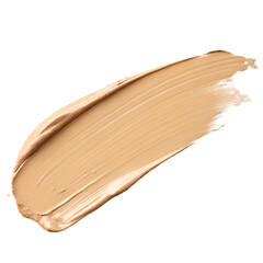 Beige paint stroke on white background