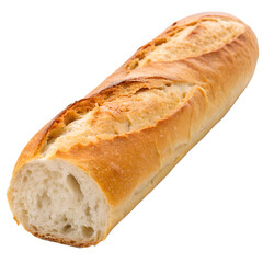 Baguette isolated on white background