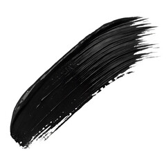 Black paint stroke on white background
