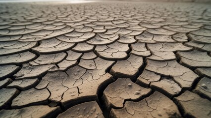 Dried, cracked earth