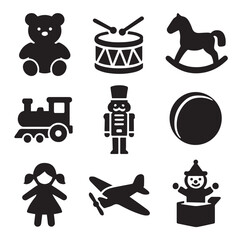 Classic Christmas Toy Silhouettes.eps