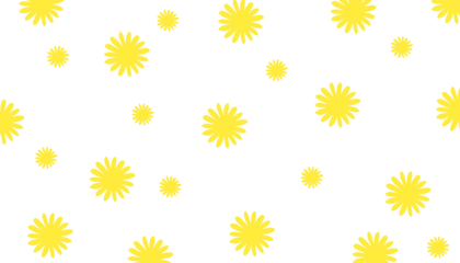 yellow floral pattern on white background