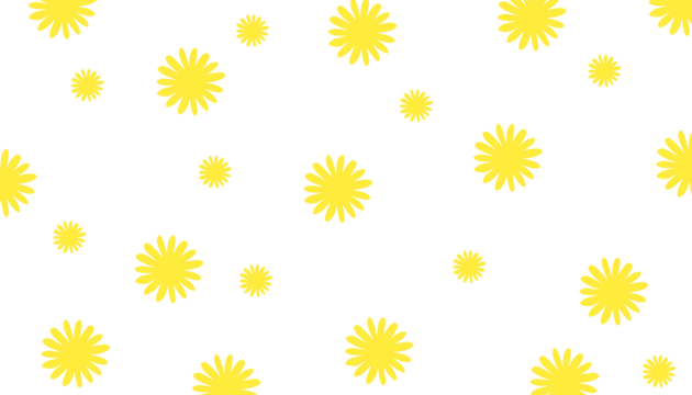 yellow floral pattern on white background - Powered by Adobe