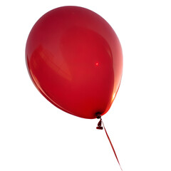 Red Balloon isolated on transparent background