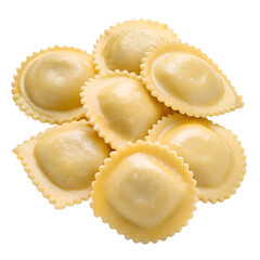Ravioli isolated on white background