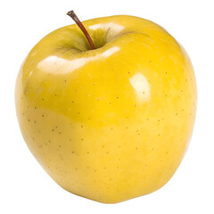 Yellow apple isolated on white background