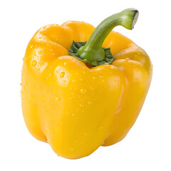 Yellow Bell Pepper isolated on white background