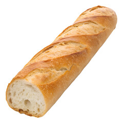Baguette isolated on white background