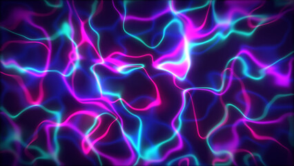 Abstract neon light background with vibrant colors and glowing lines effect