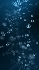 Under Water Bubble float in clear blue water.