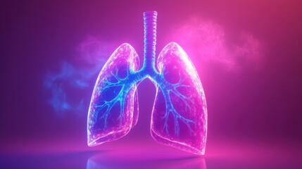 Abstract Lungs with red human bronchial tree structure. Lungs anatomy,left and right bronchus, bronchioles,Medicine cure tuberculosis, pneumonia, asthma. Abstract health care medical concept.