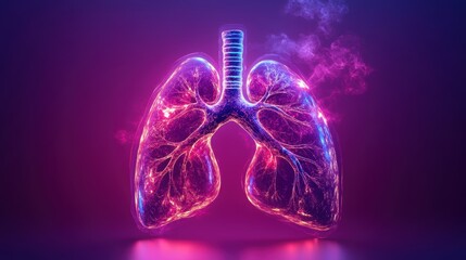 Abstract Lungs with red human bronchial tree structure. Lungs anatomy,left and right bronchus, bronchioles,Medicine cure tuberculosis, pneumonia, asthma. Abstract health care medical concept.