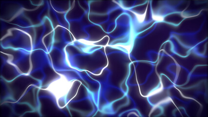 Blue abstract light background with glowing lines and reflections design