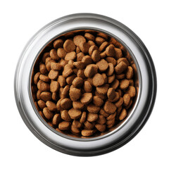 Healthy Bites: A close-up shot captures a metal bowl filled with nourishing pet food, showcasing a wholesome meal ready to fuel furry friends.