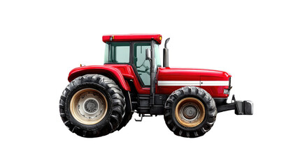 Red Tractor: A robust and vibrant red tractor stands as a symbol of agricultural prowess, ready to till fields and cultivate crops. Capturing the essence of farming and agricultural machinery.