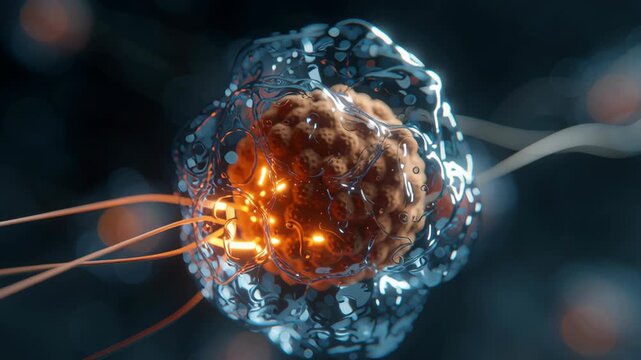 Macro shot receptor signaling activation after payload attachment, extremely refined medical editorial, receptor targeted treatment