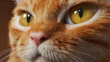 Orange cat close up