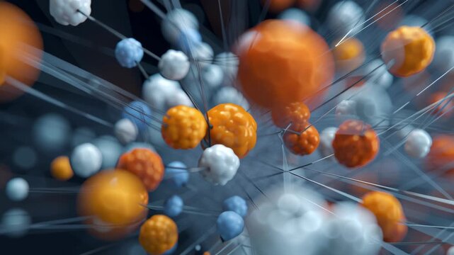 Macro shot targeted delivery vector navigating through data driven molecular map, soft neutral scientific cinematic, targeted drug delivery