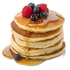 Pancakes isolated on white background