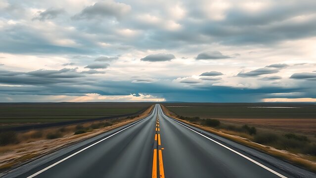 divergence. A symbolic fork in the road with two diverging paths under a dramatic sky, representing choices. wellbeing guides, coaching materials, designed for coaching and self-improvement content.