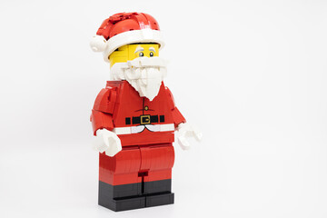 Naklejka premium Hong Kong, November 9 2025: one of Christmas character Santa clause celebrate in Christmas