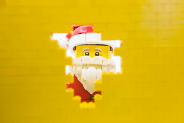 Naklejka premium Hong Kong, November 9 2025: one of Christmas character Santa clause celebrate in Christmas