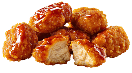 Crispy Chicken Bites: Savor the delectable appeal of crispy chicken bites, their golden-brown exterior promising a burst of flavor with every bite. The scene is an invitation to culinary delight.