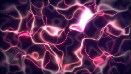 Abstract pink light streaks on dark background create a dreamy effect