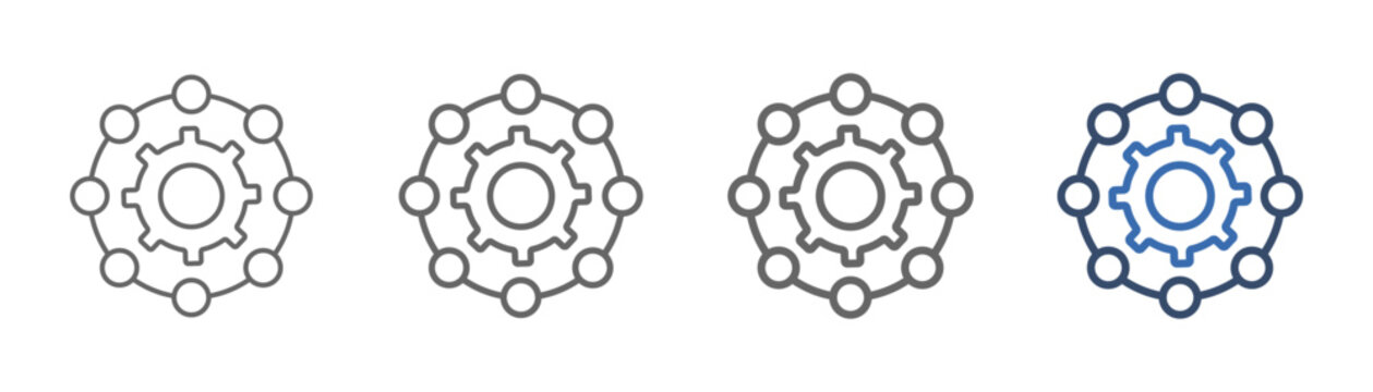 
outline icon sheet system integration with gear design and shifting system