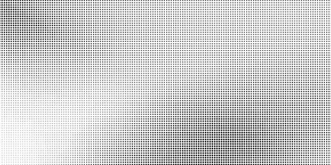 Halftone faded gradient texture. Grunge halftone grit background. White and black sand noise wallpaper.