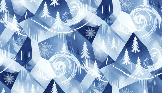 abstract winter blue background