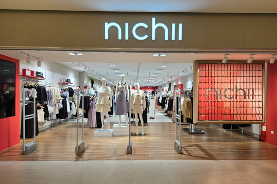 Kuala Lumpur, Malaysia &ndash; Sep 14, 2025: View of a Nichii fashion retail store inside a shopping mall, featuring women&rsquo;s apparel displayed on mannequins and clothing racks.